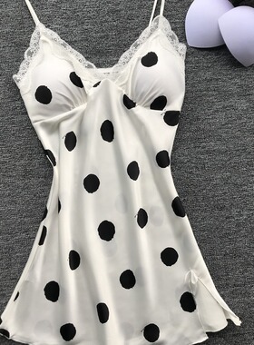 Fashion casual print slip nightdress woman 时尚印花吊带睡裙