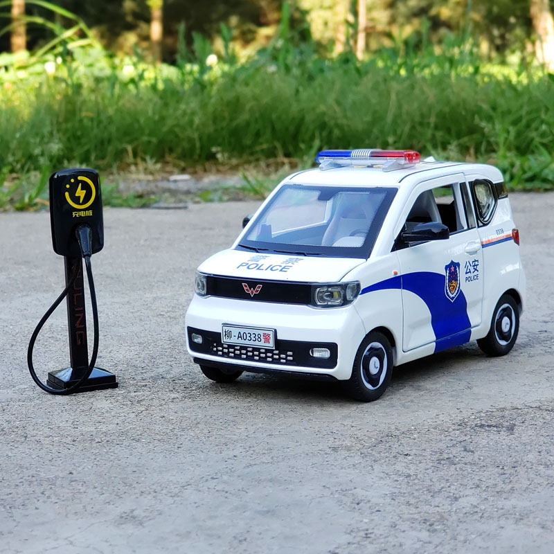五菱宏光mini合金警车汽车模型