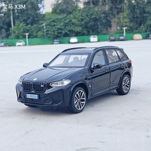 1/32宝马X3M越野车合金汽车模型声光回力转向玩具车男孩礼物摆件