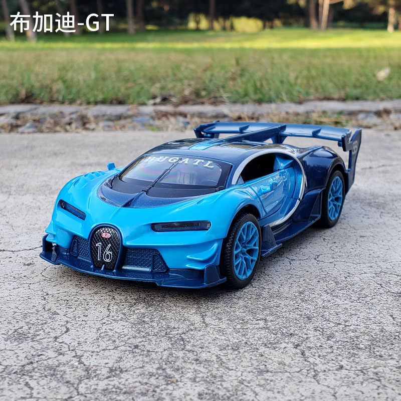 嘉业1:32布加迪威龙GT合金车模仿真金属车模摆件声光回力玩具汽车