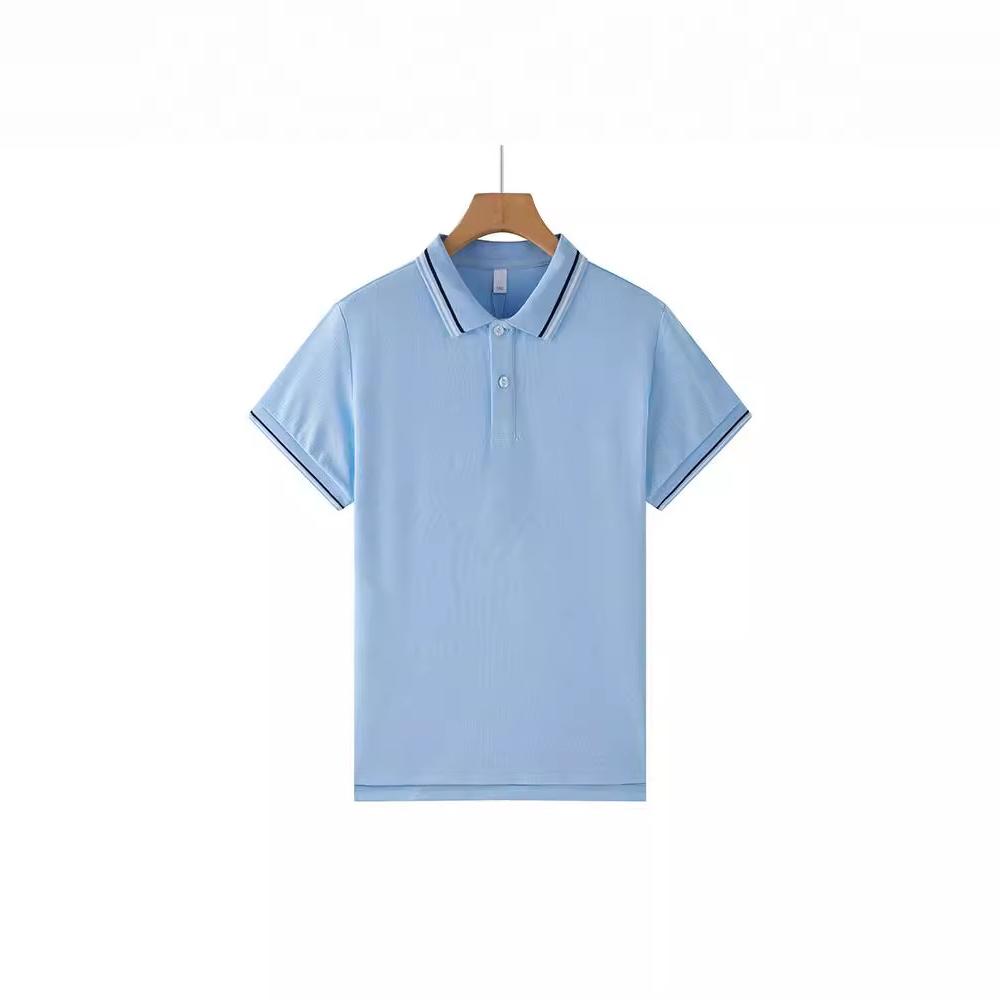 小学生夏季短袖蓝色polo衫