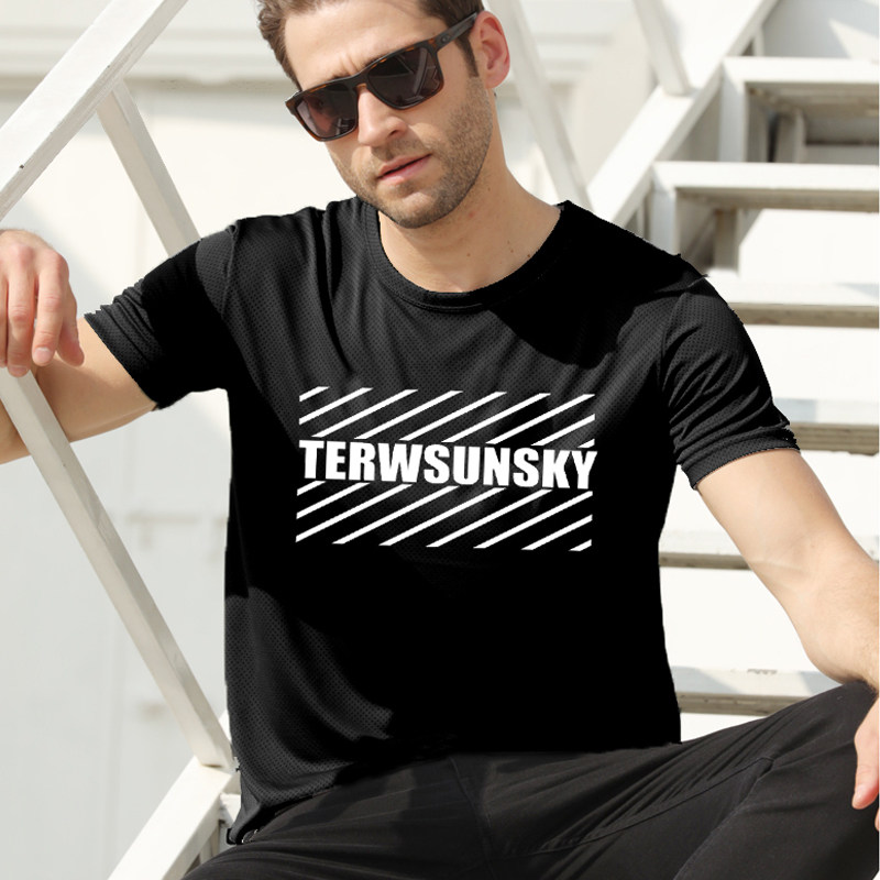 男装速干T恤男短袖宽松大码吸汗快干半袖网眼透气凉爽运动跑步衫|ruв категории Мужская одежда, футболка - от Buy2taobao.com для оказания профессиональной услуги покупки агента Taobao