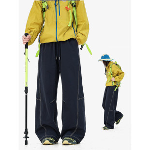 倔强工作室 美式宽松直筒工装休闲裤男女日系宽松垂感卫裤长裤子