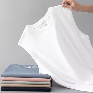 倔强工作室 纯棉男士背心夏季宽松篮球健身运动打底汗衫无袖T恤潮