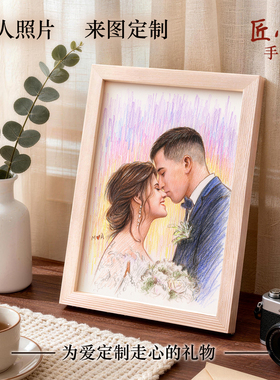结婚纪念日周年生日礼物老婆女生男朋友照片定制画新婚新娘闺蜜