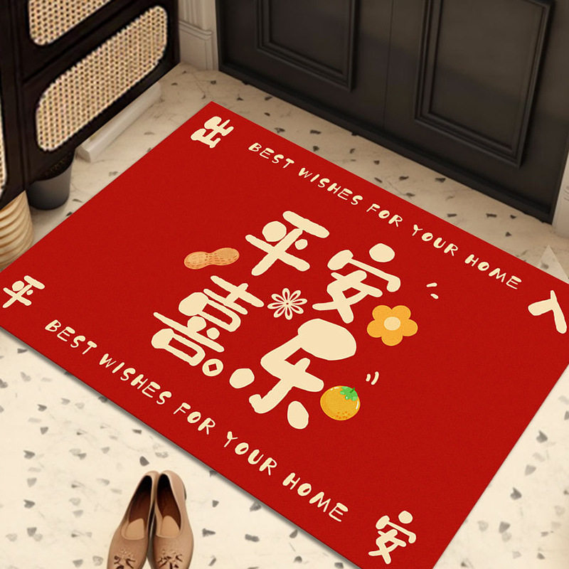 龙年入户地毯新年装饰地垫门脚垫子门口入门地垫门外家用耐脏门垫