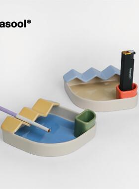 basool 烟灰缸 Tangibility系列 陶瓷小众礼物家居用架烟火机收纳