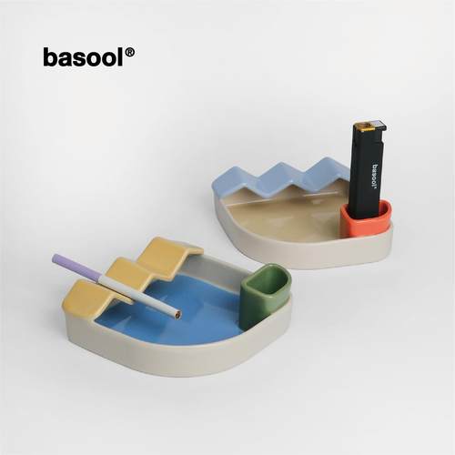 basool烟灰缸打火机收纳架烟