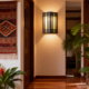 墙壁过道灯具装 床头灯泰国风格 饰 饰灯新中式 东南亚复古柚木壁灯装