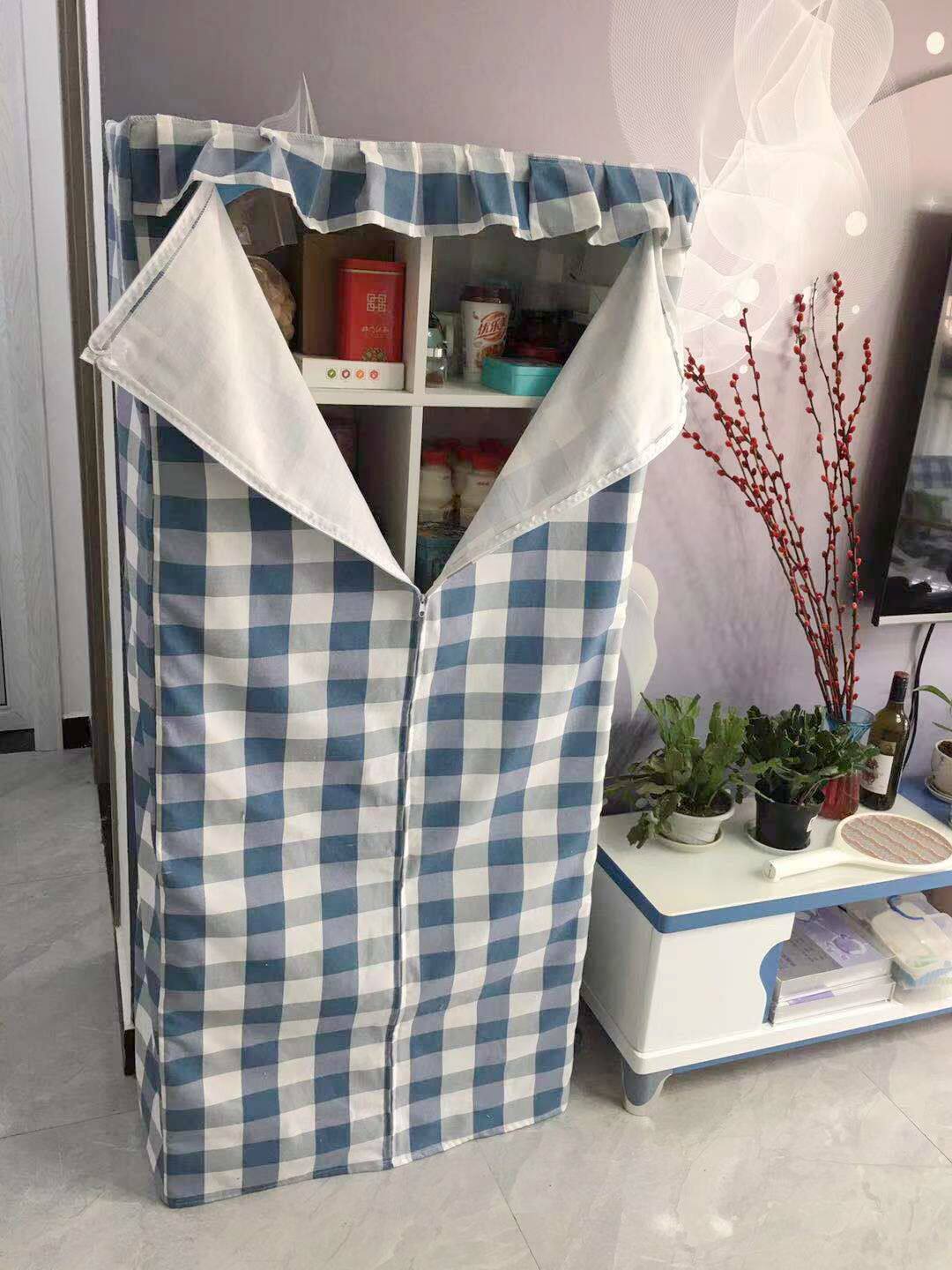 布料衣柜套防尘罩子帆布印花书架