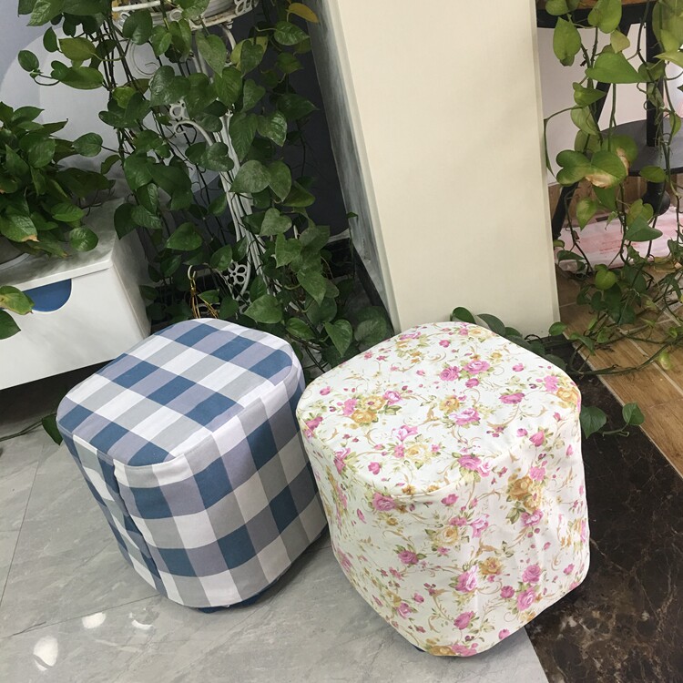 田园碎花板裙罩子凳罩坐板罩子圆形化妆板凳套子钢琴板凳套可定做