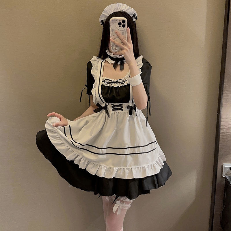 女仆装日系cos可爱学生连衣裙软妹洛丽塔套装二次元大码服装日常