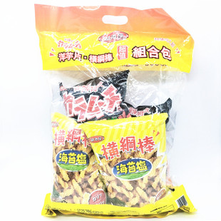 包邮 台湾进口 湖池屋辣姆久洋芋片-横纲棒超值组合包370g