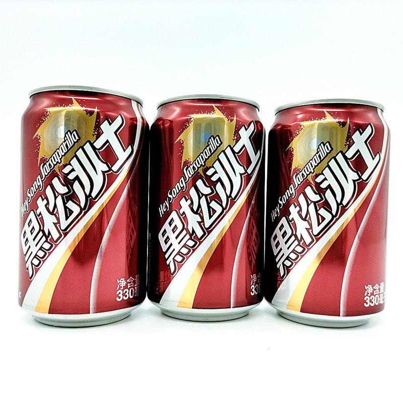 满6瓶包邮 台湾直达饮料 黑松沙士 330M