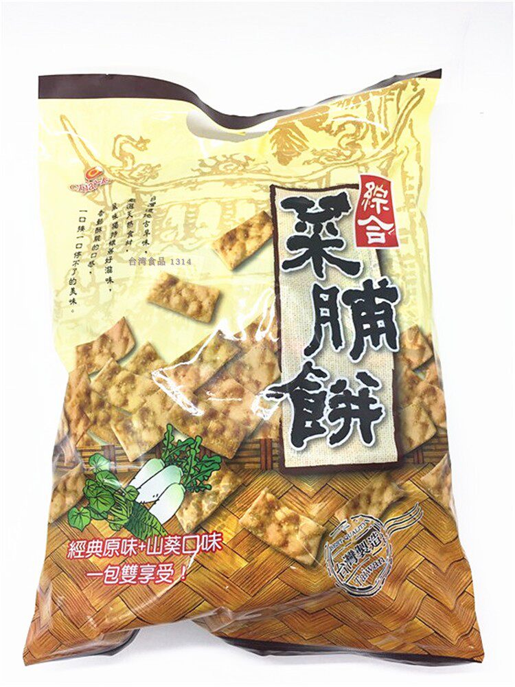 台湾进口 巧益综合菜脯饼320g