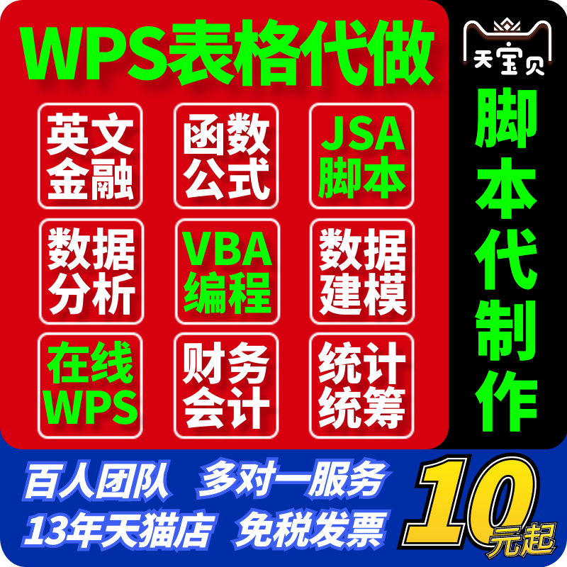 13年天猫丨百人团队丨一对一服务丨正规发票