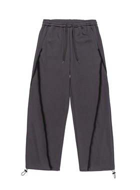 IEID美式复古秋季新款2025垂感休闲裤男直筒宽松阔腿潮流运动长裤