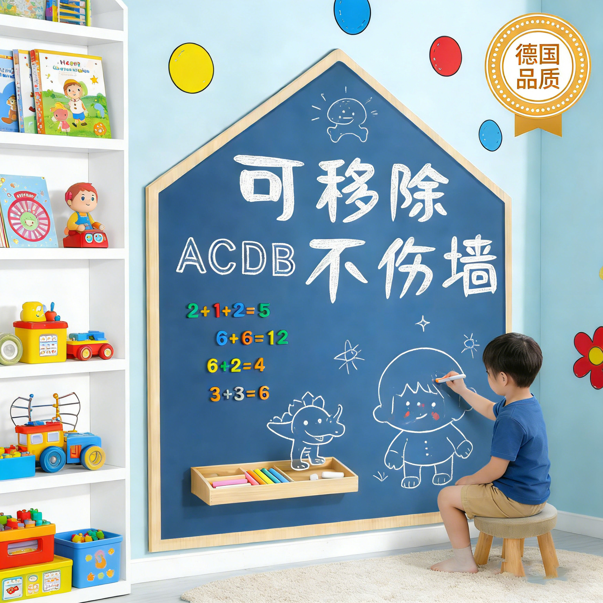 黑板墙贴儿童家用白板可移除不伤墙磁性涂鸦画画粉笔教学积木书写板擦房子贴纸磁力磁吸小宝宝墙上贴画板墙面,文具电教/文化用品/商务用品,白板,淘宝优惠券,粉丝福利购,淘宝优惠卷