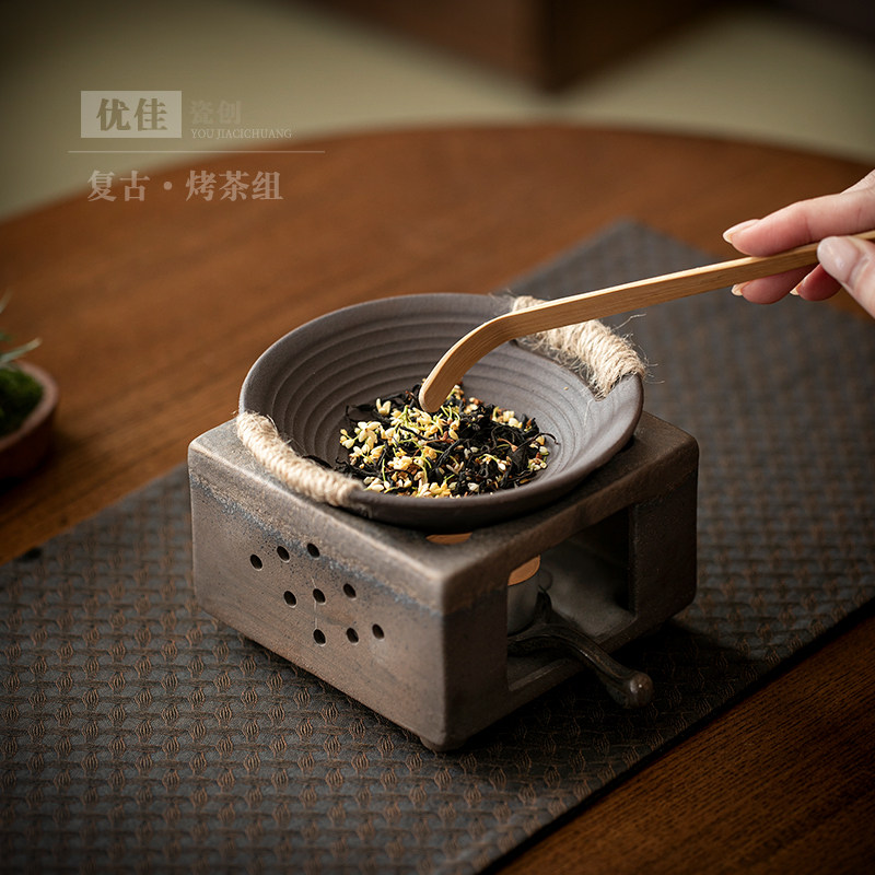复古陶瓷煮茶炉家用炒茶烘茶提香蜡烛加热底座保温暖茶炉围炉煮茶,餐饮具,煮茶炉,淘宝优惠券,粉丝福利购,淘宝优惠卷