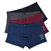 内裤 平四角短裤 头衩薄款 4条七匹狼男士 夏季 弹力吸汗透气粘纤冰丝