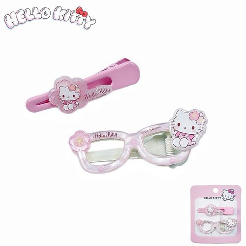 正版三丽欧Hello Kitty眼镜框发夹可爱凯蒂猫趣味发饰刘海夹12601