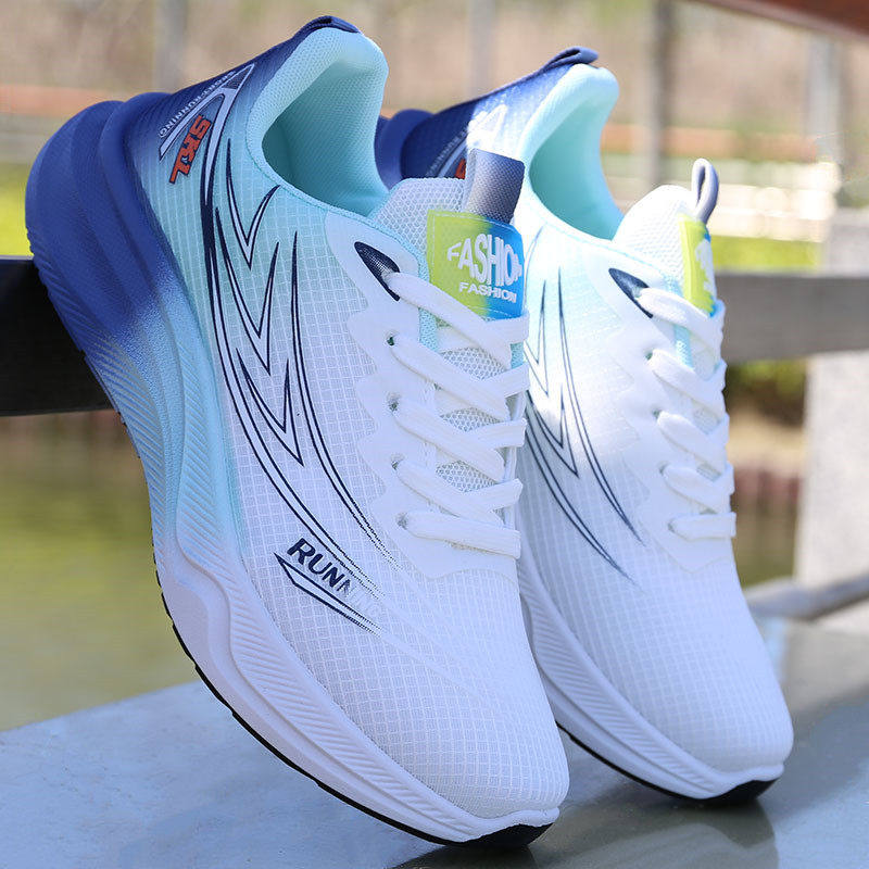 乔舟新款运动鞋子男网面透气软底防滑耐磨老爹鞋青少年休闲跑步鞋