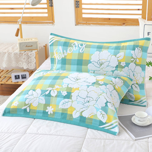 纱布棉成人枕巾加厚单人盖巾