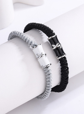 竹定手绳情侣手链男女情人节礼物编织手绳蛇结可调节