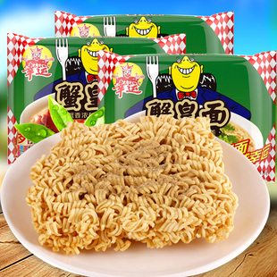幸运方便面袋装蟹黄面老牌子红烧排骨面干吃面怀旧网红泡面速食面