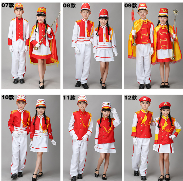 儿童鼓号队服装中小学生仪仗队管乐队表演幼儿园升旗手仪式演出服