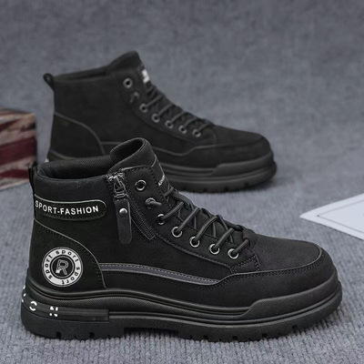 新款2025男鞋秋季日常百搭休闲男鞋户外登山防水防滑工作劳保男鞋