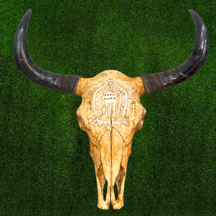 蒙古包装饰工艺品牛头骨装饰标本壁挂藏区标本特色壁饰骨头装饰品