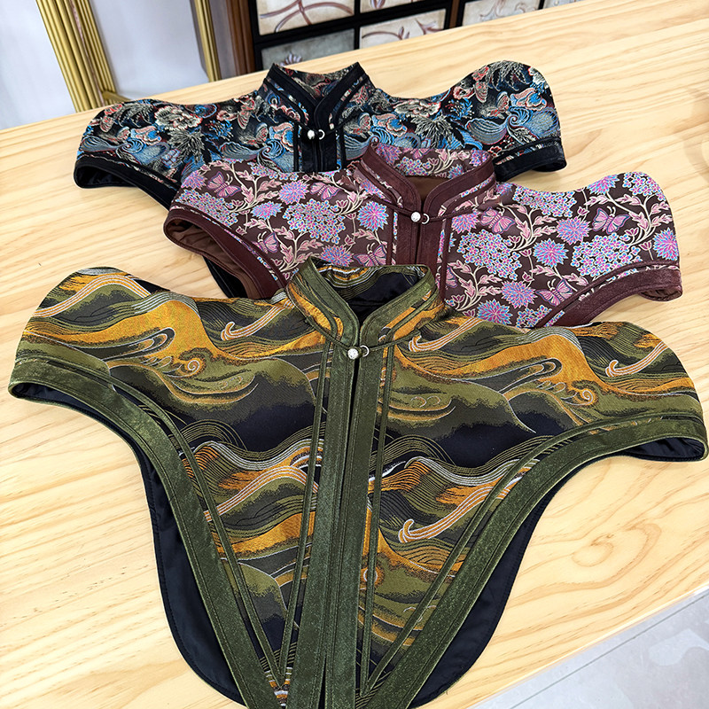 蒙古族披肩小外套民族风云肩坎肩礼服外搭披风披袍马甲马夹上衣