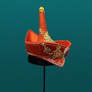 蒙古女士舞蹈演出帽子民族风艺考舞发饰品配件顶碗舞头饰发饰配件