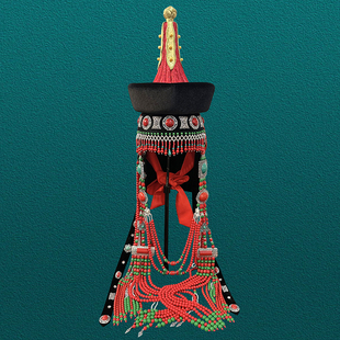 蒙古女乌拉特头饰部落贵族元朝帽子内蒙古舞蹈演出发饰品婚礼妆造