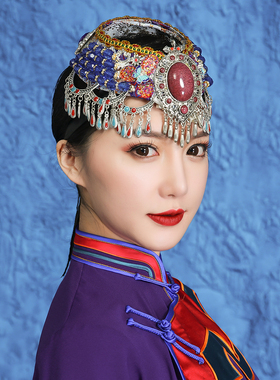 内蒙古蒙古族帽子舞蹈演出道具顶碗舞头饰女士成人儿 童服饰定做