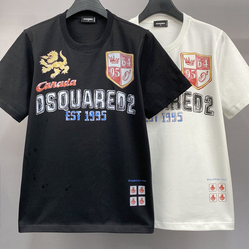 男士短袖T恤夏季宽松版创意加拿大64印花时尚潮流纯棉上衣T-shirt