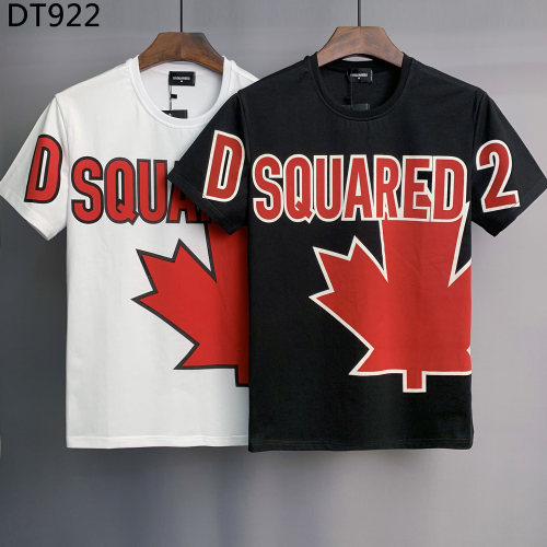 夏天潮流D2短袖T恤男士DSQ枫叶字母印花时尚休闲圆领经典上衣二次