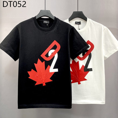 男士短袖T恤夏季宽松版枫叶d2创意凸印花时尚潮流纯棉上衣T-shirt