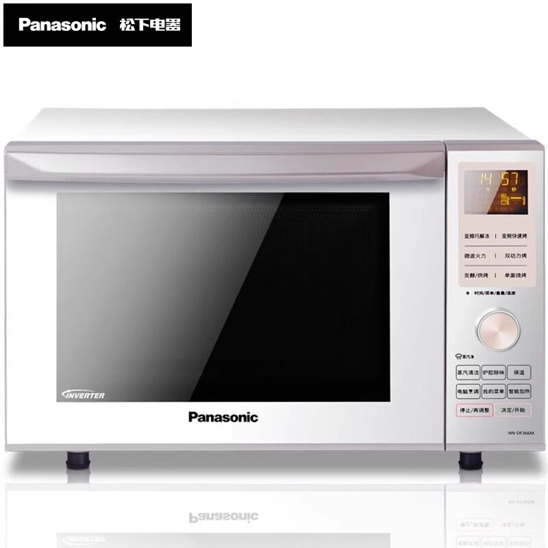 Panasonic/松下 NN-DF366W家用变频微波炉烤箱一体机智能加热23L