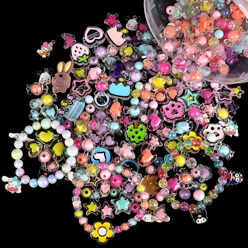 儿童串珠玩具diy材料包手工穿珠子幼儿园益智串女孩水晶项链手链,饰品/流行首饰/时尚饰品新,其他DIY饰品配件,淘宝优惠券,粉丝福利购,淘宝优惠卷