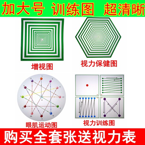 儿童视力训练图预防近视弱视
