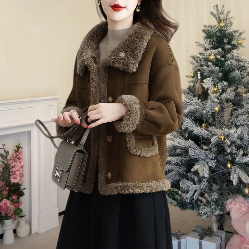 爆款羊羔毛保暖加厚外套女短款2026冬新款保暖过年爆款外套女大码,女装/女士精品,短外套,淘宝优惠券,粉丝福利购,淘宝优惠卷