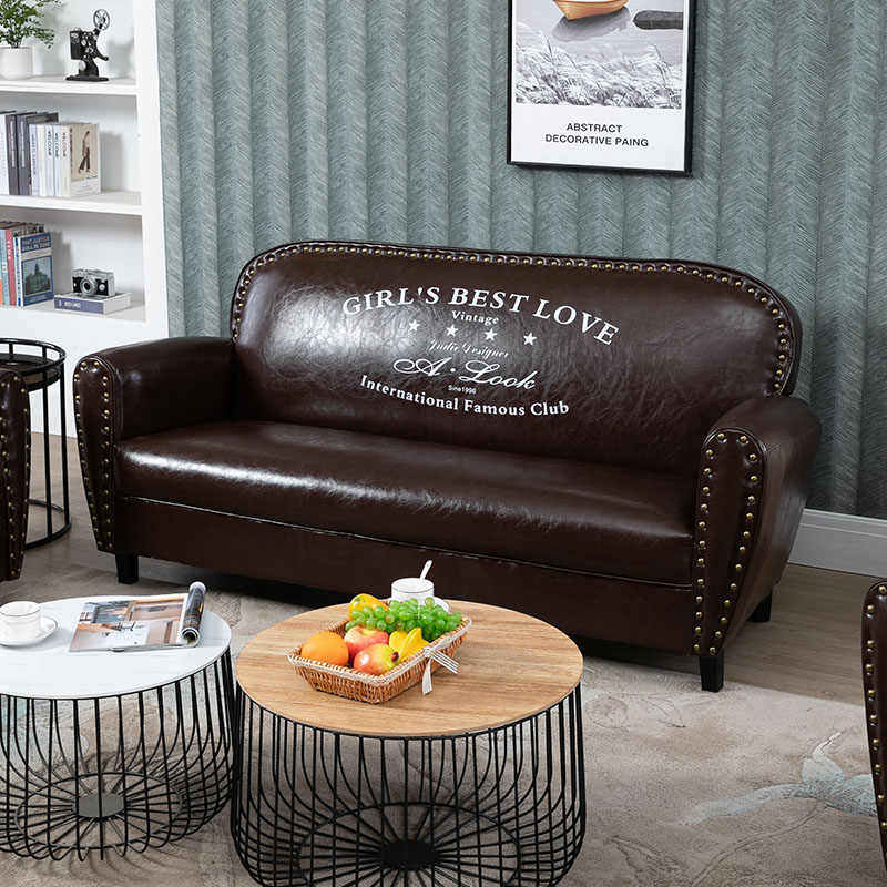 简约复古小户型沙发单人双人三人店铺服装店咖啡厅酒吧工业风美式