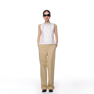 林乔芝2025夏季新款女士休闲裤时尚休闲经典百搭直筒裤西装裤