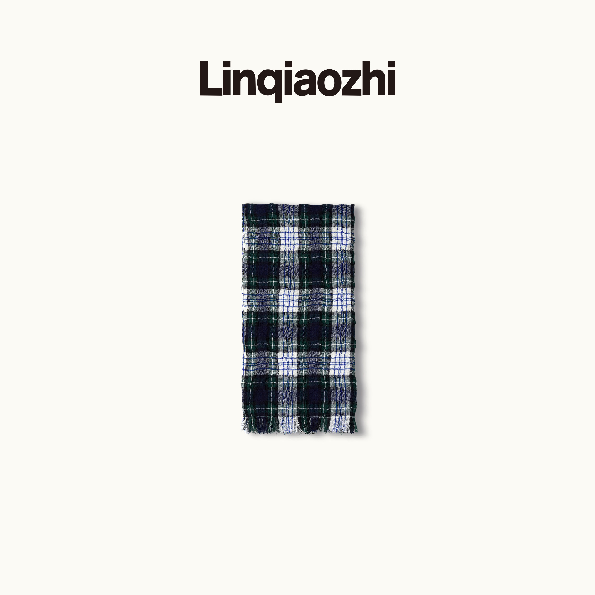 林乔芝2026年春季新款羊毛格子围巾复古英伦风红色绅士男女款披肩