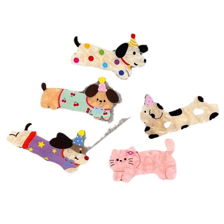 可爱卡通派对小狗猫咪发夹女侧边碎发刘海夹女孩鸭嘴夹子头饰发卡,饰品/流行首饰/时尚饰品新,民族风发饰,淘宝优惠券,粉丝福利购,淘宝优惠卷