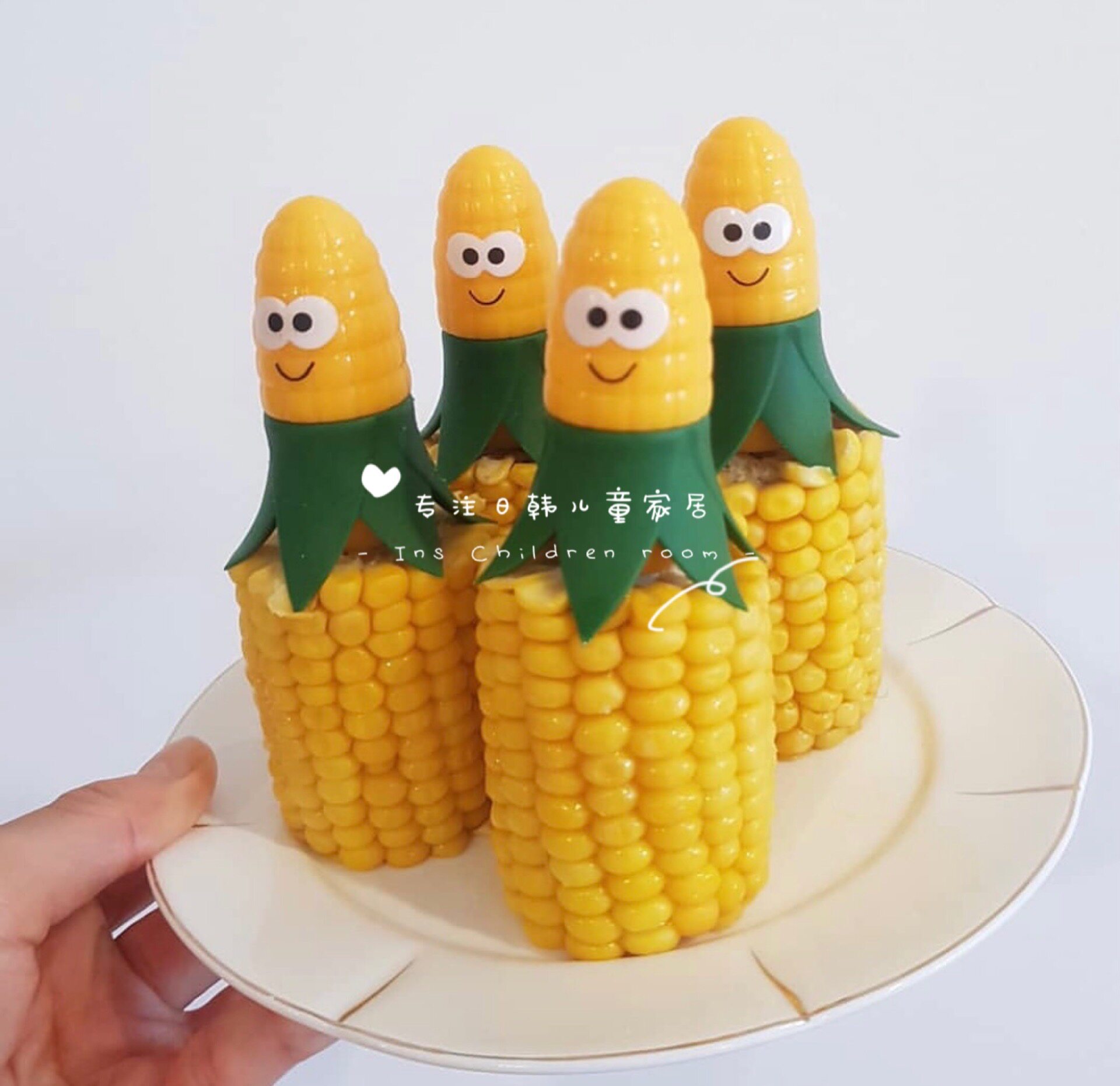 加拿大joie玉米造型儿童防烫手隔热不锈钢叉子卡通水果叉宝宝餐具