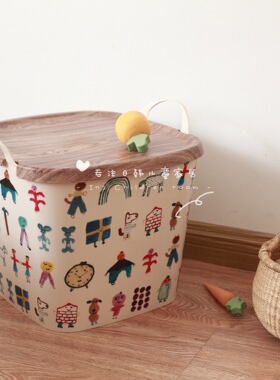 INS设计师款儿童玩具杂衣物玩偶家居收纳篮脏衣筐汽车整理箱