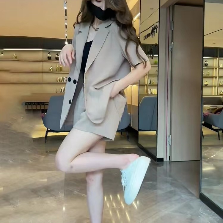 西装短裤职业两件套装夏季2023新款网红高级感女一整套小个子穿搭